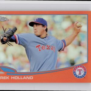 2013 Topps Chrome Derek Holland Orange Refractors #53 Rangers
