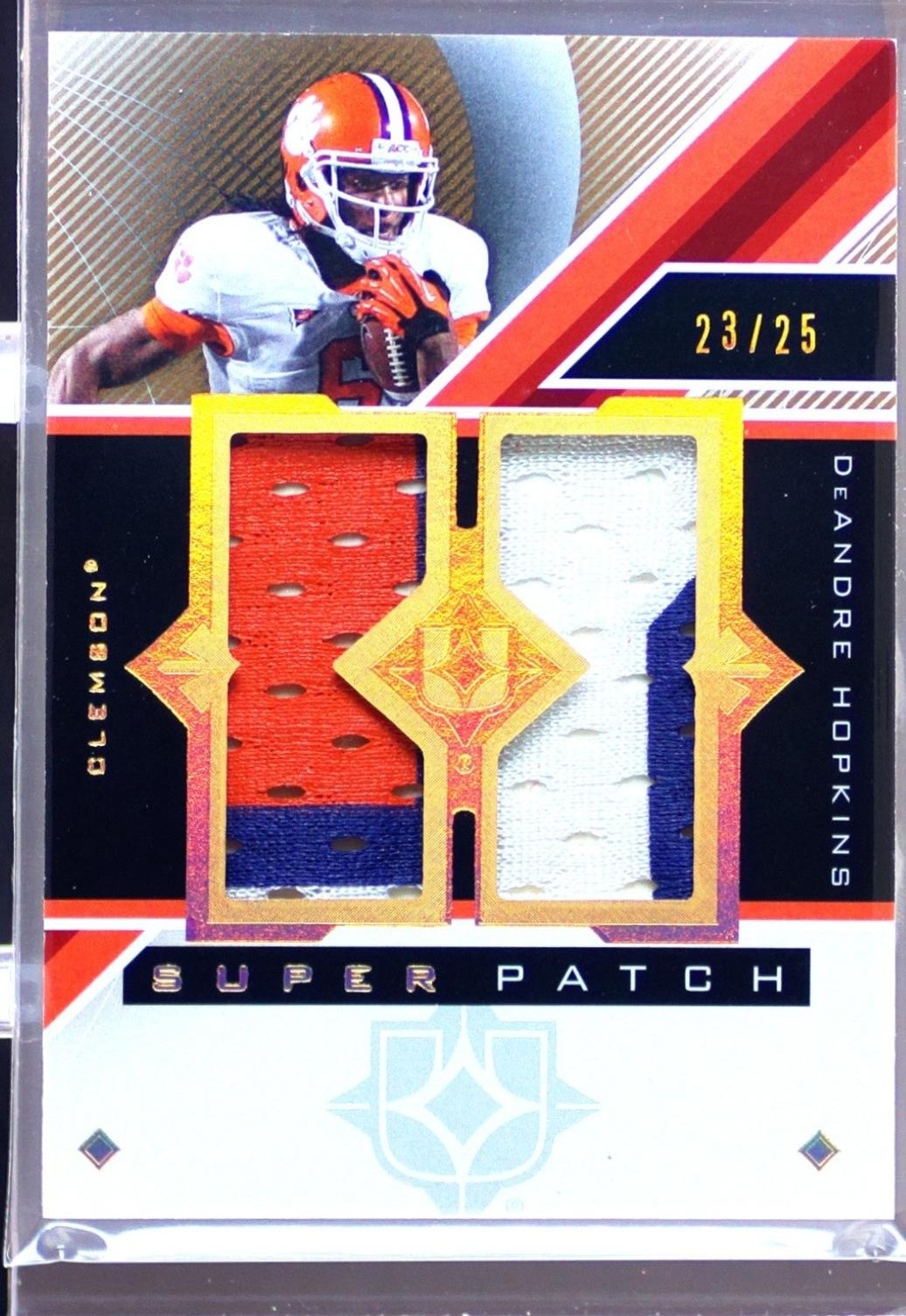 2013 UD Ultimate Collection DeAndre Hopkins /25 JSY #USJ-DH Tigers Super Patch