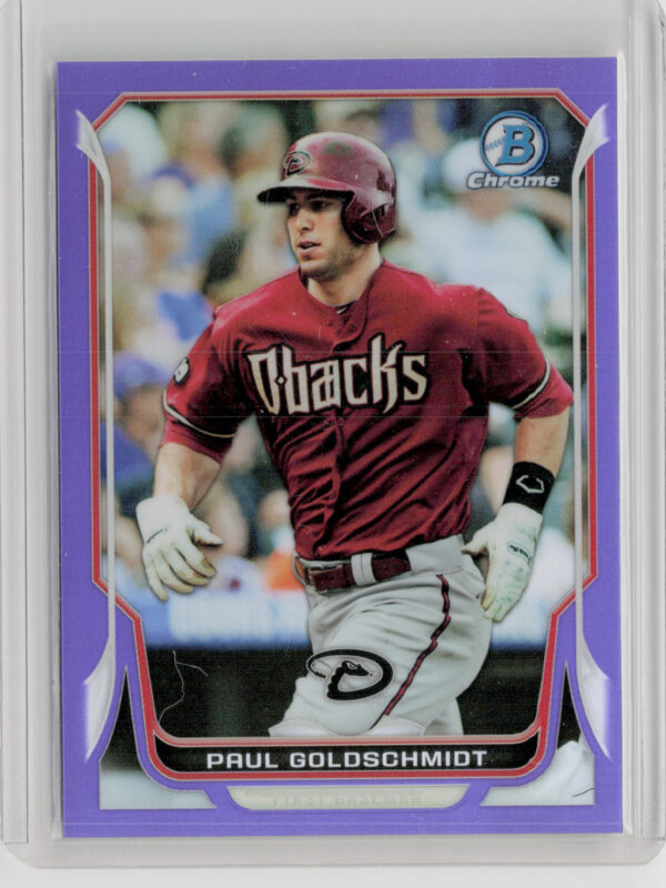 2014 Bowman Chrome Paul Goldschmidt Purple Refractor SN150 #44 Diamondbacks