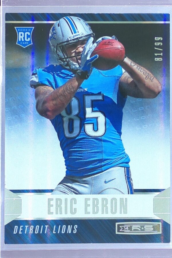 2014 Panini Rookies & Stars Eric Ebron Longevity Holofoil /99 RC #136 Lions