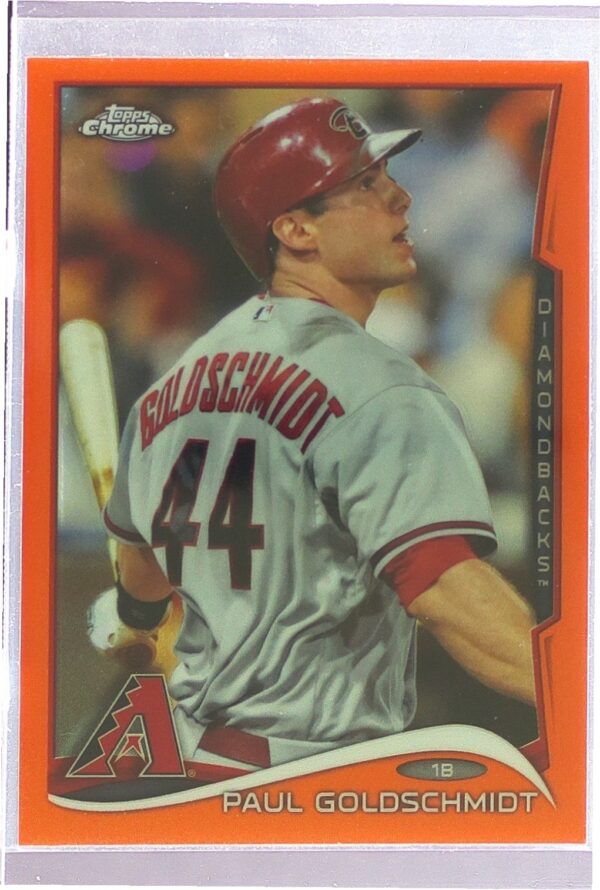2014 Topps Chrome Paul Goldschmidt Orange Refractors #125 Diamondbacks