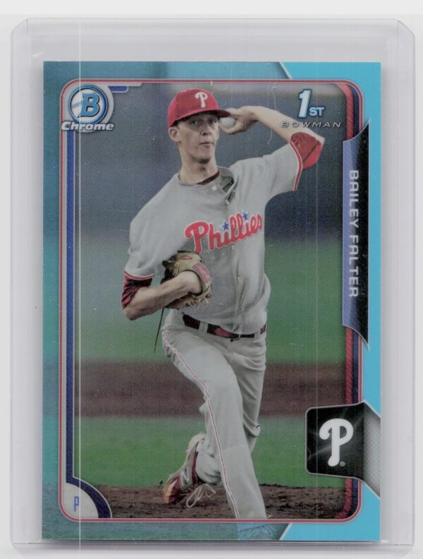 2015 Bowman Draft Bailey Falter Chrome Blue Sky Refractors #3 Phillies
