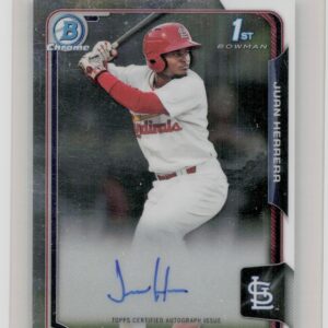 2015 Bowman Juan Herrera Auto #BCAP-JH Cardinals Chrome Prospect Autographs