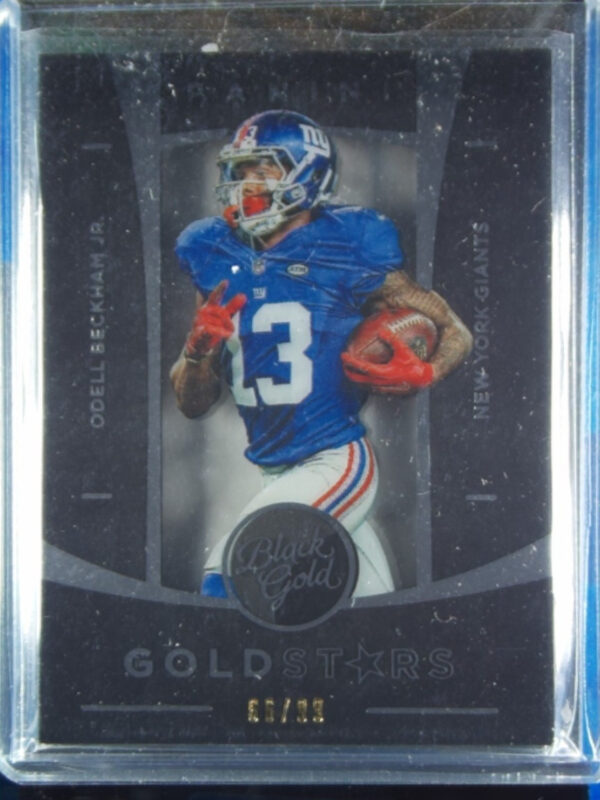 2015 Panini Black Gold Odell Beckham Jr. SN99 #GOS-9 Giants Gold Stars White Gol