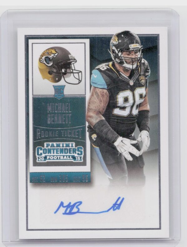 2015 Panini Contenders Michael Bennett AU RC #166 Jaguars