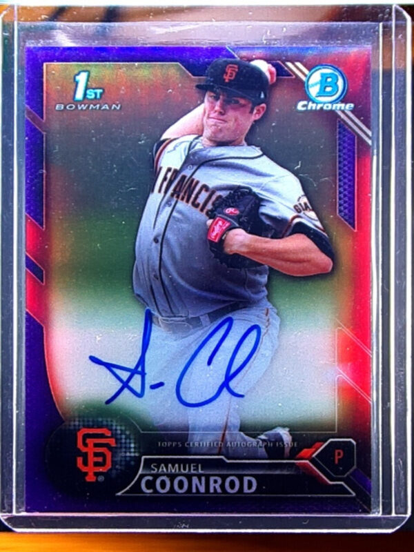 2016 Bowman Samuel Coonrod AU SN250 #CPA-SC Giants Chrome Prospect Autographs Pu