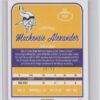 2016 Donruss Optic Mackensie Alexander Red SN99 #131 Vikings - Image 3