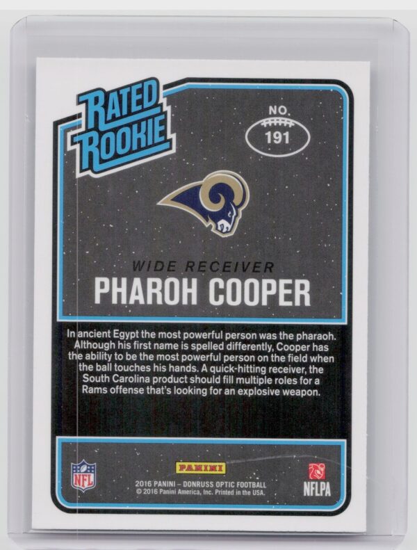2016 Donruss Optic Pharoh Cooper Holo #191 Rams - Image 3