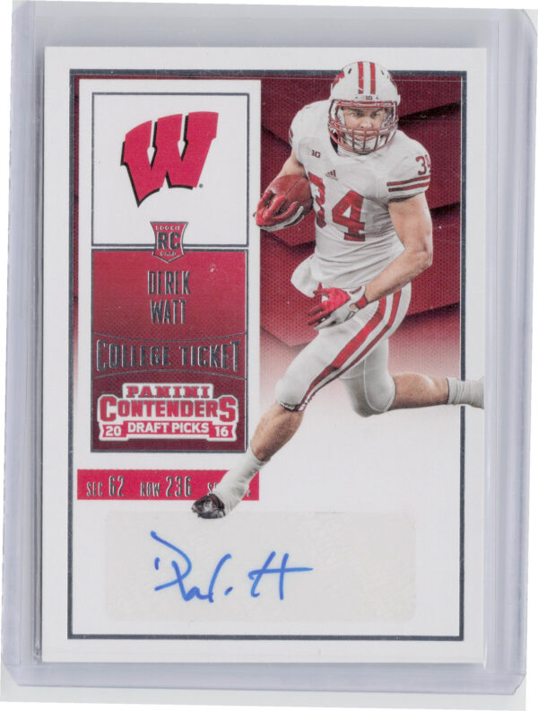 2016 Panini Contenders Draft Picks Derek Watt #310 Badgers