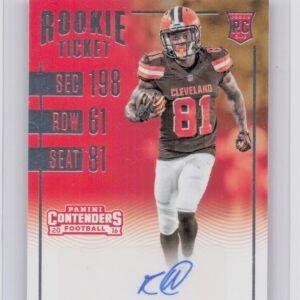 2016 Panini Contenders Rashard Higgins AU RC #113 Browns