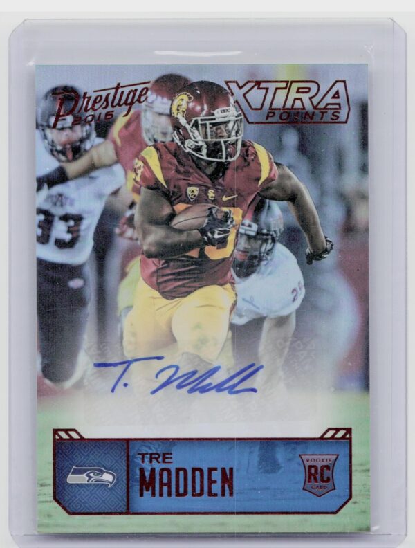 2016 Panini Prestige Extra Points Tre Madden Rookie Signatures Auto #TM Seahawks