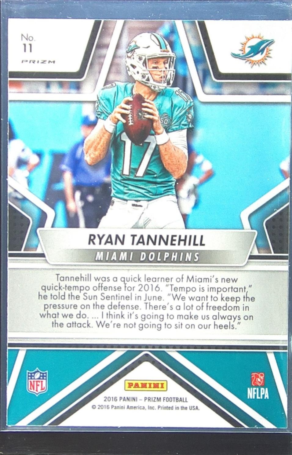 2016 Prizm Ryan Tannehill #11 Dolphins Shining Stars - Image 3