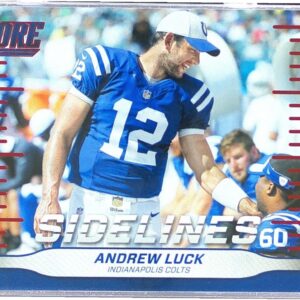 2016 Score Andrew Luck #7 Colts Sidelines Red