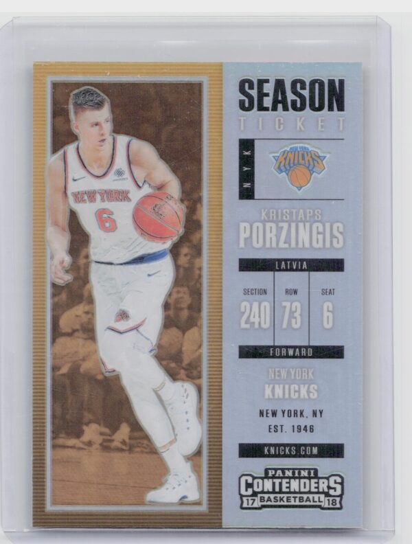 2017-18 Contenders Kristaps Porzingis #14 Knicks