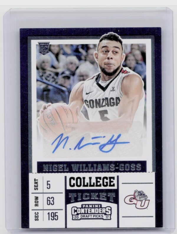 2017-18 Panini Contenders Draft Picks Nigel Williams-Goss AU #109 Bulldogs Colle