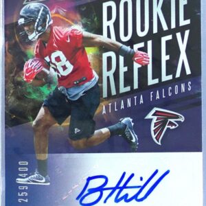 2017 Absolute Brian Hill Auto /400 #RR-BH Falcons Rookie Reflex Signatures