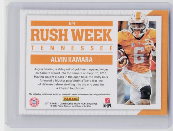 2017 Contenders Draft Picks Alvin Kamara #4 Volunteers Rush Week - Image 3