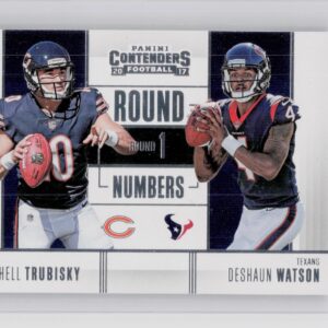 2017 Contenders Mitchell Trubisky / Deshaun Watson #RN-1 Texans Round Numbers
