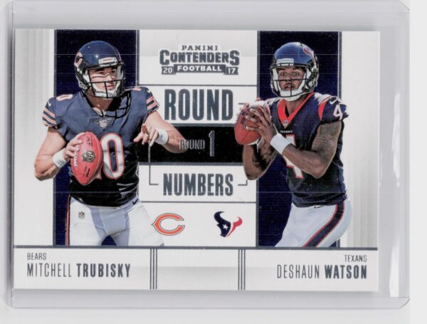 2017 Contenders Mitchell Trubisky / Deshaun Watson #RN-1 Texans Round Numbers