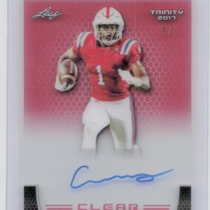 2017 Leaf Trinity Carlos Henderson AU SN5 #CA-CH1 Bulldogs Clear Autographs Red