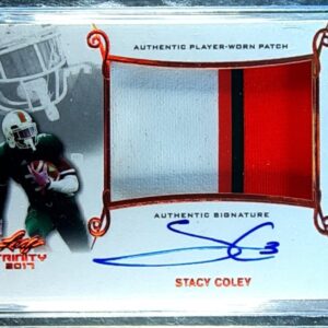 2017 Leaf Trinity Stacy Coley AUTO JSY #PA-SC1 Hurricanes Patch Bronze