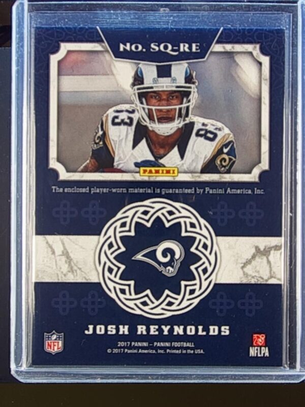 2017 Panini Josh Reynolds JSY #SQ-RE Rams Squires Jersey - Image 3