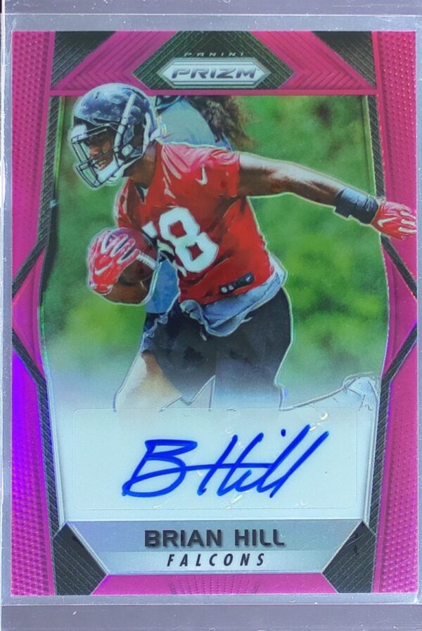 2017 Prizm Brian Hill Auto #RA-BH Falcons Rookie Autographs Prizm Pink