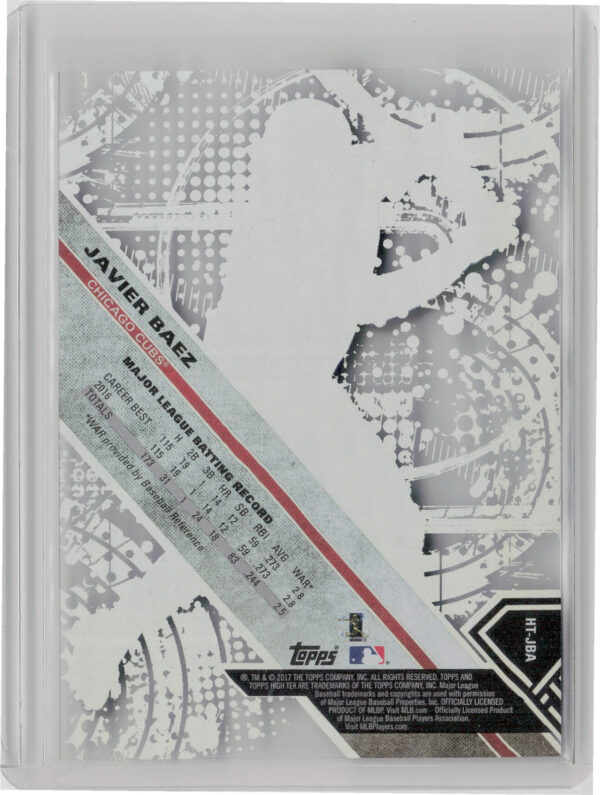 2017 Topps High Tek Javier Baez #HT-JBA Cubs - Image 3