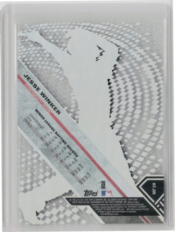 2017 Topps High Tek Jesse Winker #HT-JW Reds - Image 3