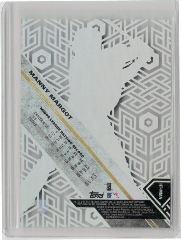 2017 Topps High Tek Manny Margot Chainlink Hexagons #HT-MMA Padres - Image 3
