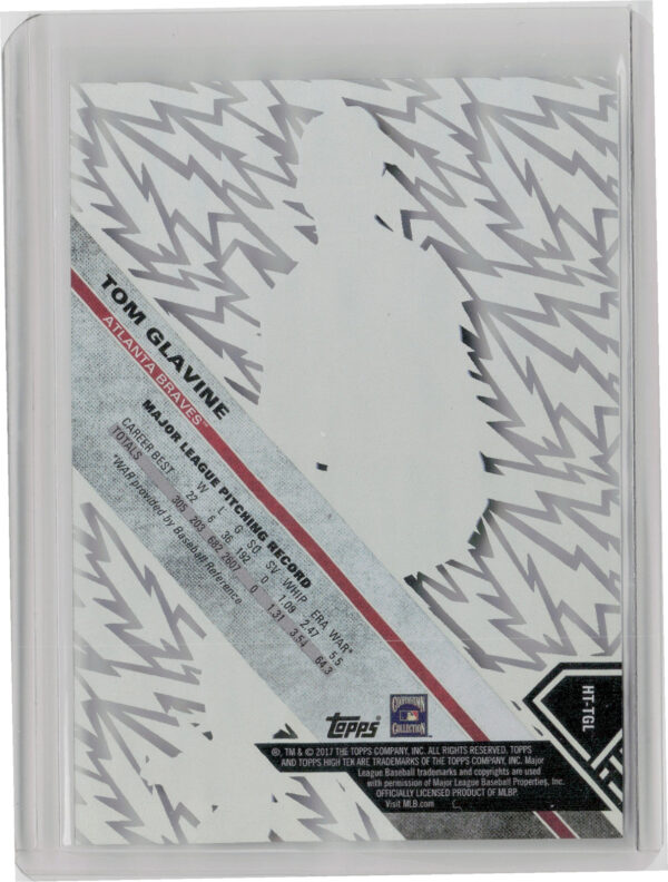 2017 Topps High Tek Tom Glavine Lightning #HT-TGL Braves - Image 3