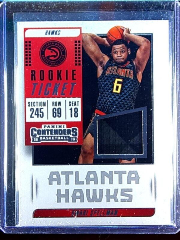 2018-19 Contenders Omari Spellman JSY #RT-OSP Hawks Rookie Ticket Swatches