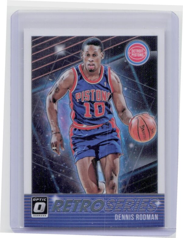 2018-19 Donruss Optic Dennis Rodman #22 Pistons Retro Series