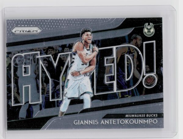 2018-19 Prizm Giannis Antetokounmpo #8 Bucks Get Hyped! Silver