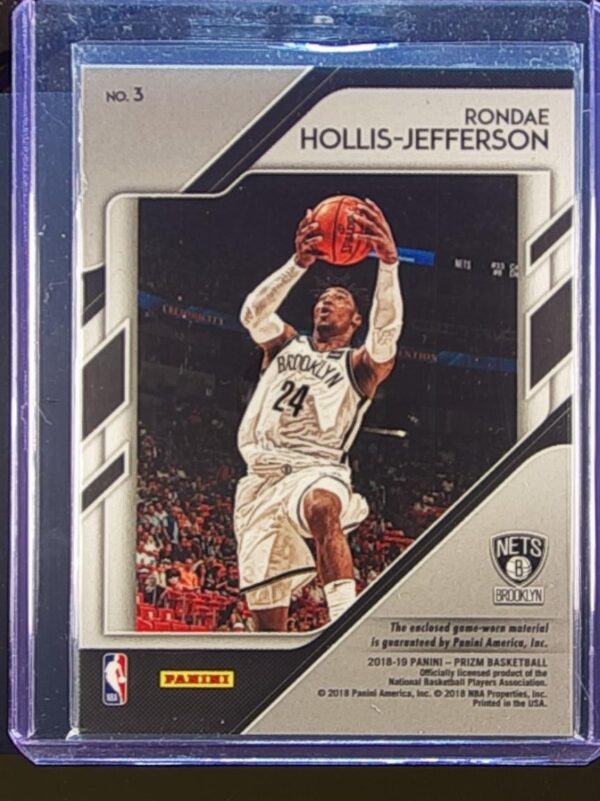2018-19 Prizm Rondae Hollis-Jefferson JSY #3 Nets Sensational Swatches - Image 3