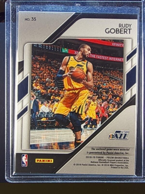 2018-19 Prizm Rudy Gobert JSY #35 Jazz Sensational Swatches - Image 3