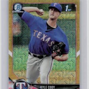 2018 Bowman Kyle Cody SN50 #BCP62 Rangers Chrome Prospects Mojo Refractor Gold