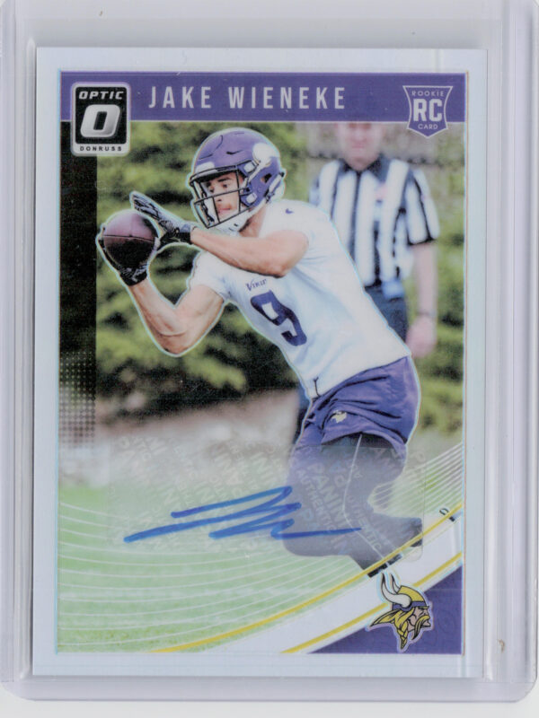 2018 Donruss Optic Jake Wieneke #138 Vikings Rookies Autographs Holo