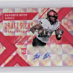 2018 Panini Elite Draft Picks Devonte Boyd AU SN75 #170 Rebels Draft Picks Autog