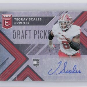 2018 Panini Elite Draft Picks Tegray Scales AU #278 Hoosiers Draft Picks Autogra