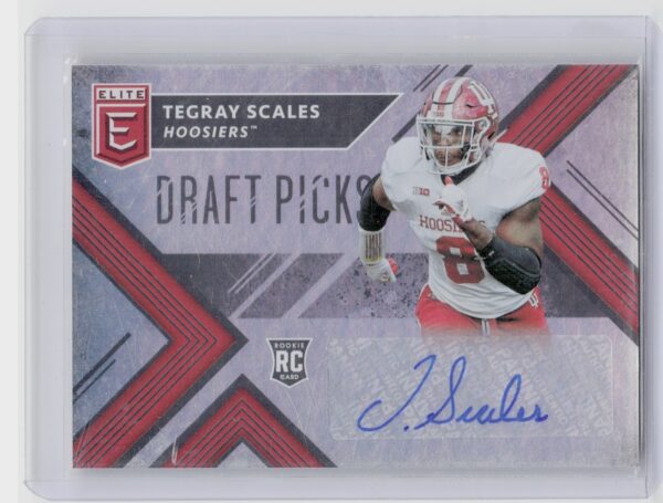 2018 Panini Elite Draft Picks Tegray Scales AU #278 Hoosiers Draft Picks Autogra
