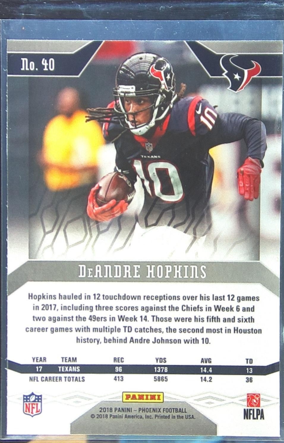 2018 Phoenix DeAndre Hopkins #40 Texans - Image 3