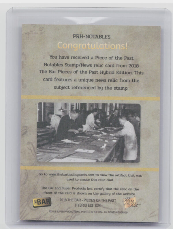 2018 The Bar Pieces of the Past Hybrid Treaty of Amity and Commerce 15/20 - Image 3