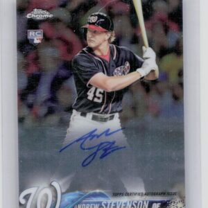 2018 Topps Chrome Andrew Stevenson AU #RA-AS Nationals Rookie Autographs