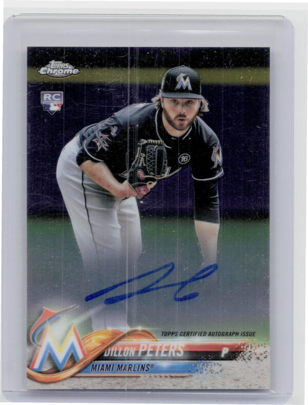 2018 Topps Chrome Dillon Peters AU #RA-DP Marlins Rookie Autographs