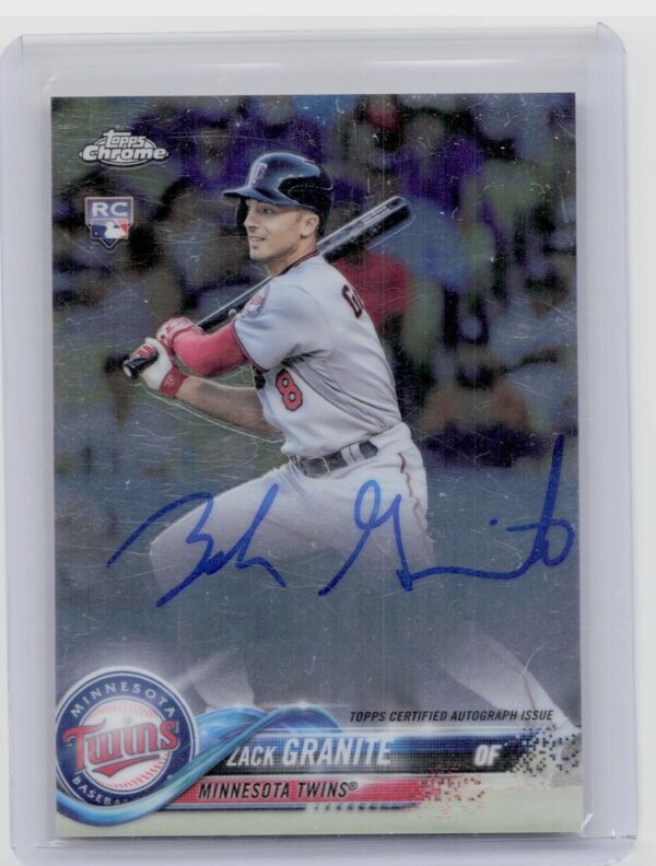 2018 Topps Chrome Zack Granite AU #RA-ZG Twins Rookie Autographs