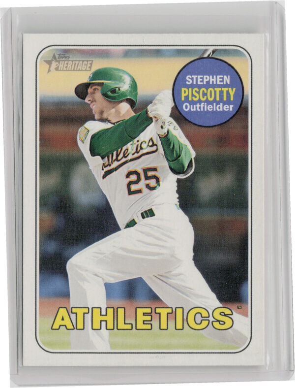 2018 Topps Heritage Stephen Piscotty SP VAR #701 Athletics