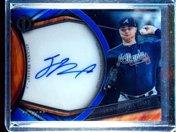 2018 Topps Tribute Sean Newcomb AUTO /199 #TA-SNE Braves Autographs