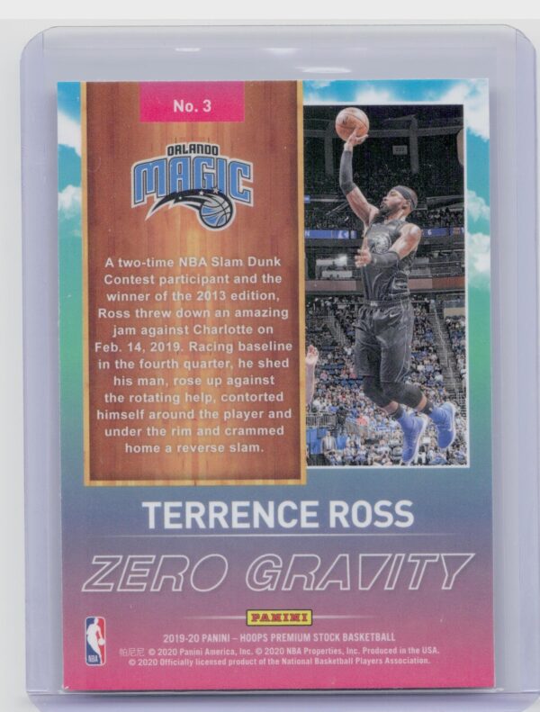 2019-20 Hoops Premium Stock Terrence Ross #3 Magic Zero Gravity - Image 3