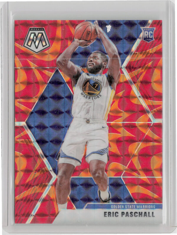 2019-20 Panini Mosaic Eric Paschall Reactive Orange #250 Warriors